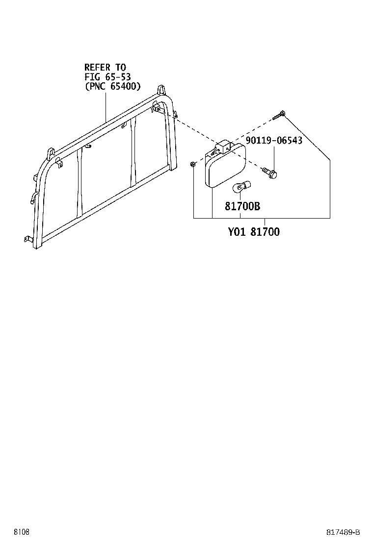 81780-97502 LAMP ASSY, WORK product image