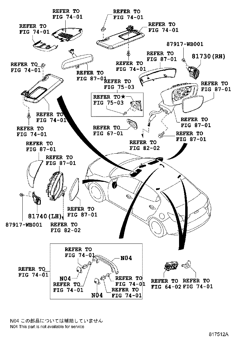 Toyota 81740-WB002 LAMP ASSY, SIDE TURN SIGNAL, LH