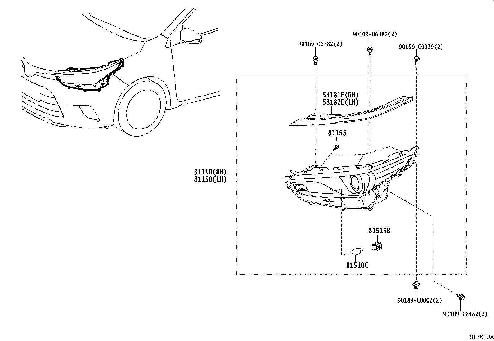90075-02063 SCREW, HEADLAMP product image