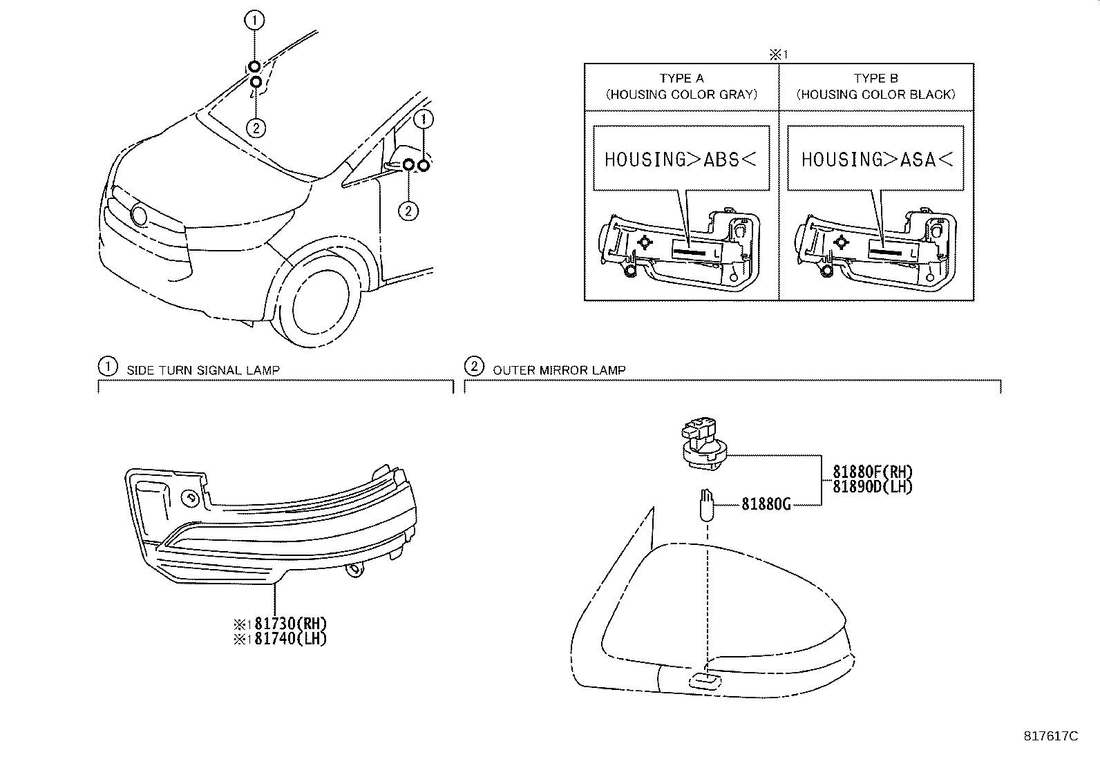 81730-0K100 LAMP ASSY, SIDE TURN SIGNAL, RH product image