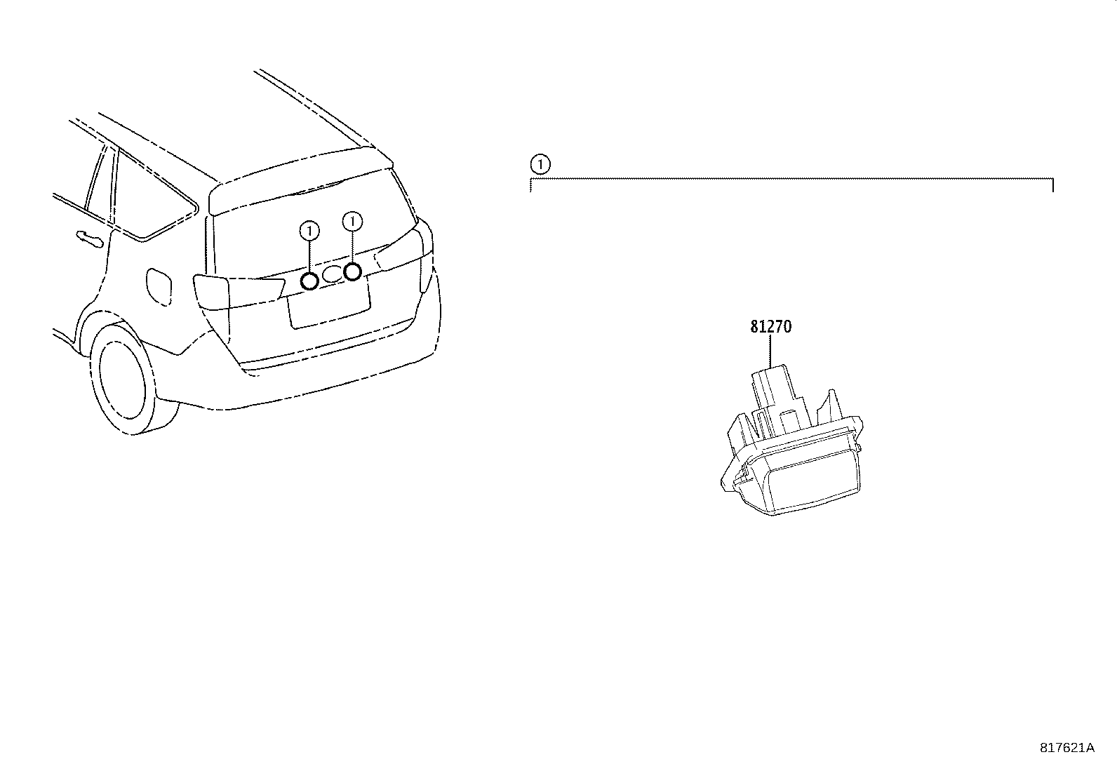 81270-0K100 LAMP ASSY, LICENSE PLATE product image