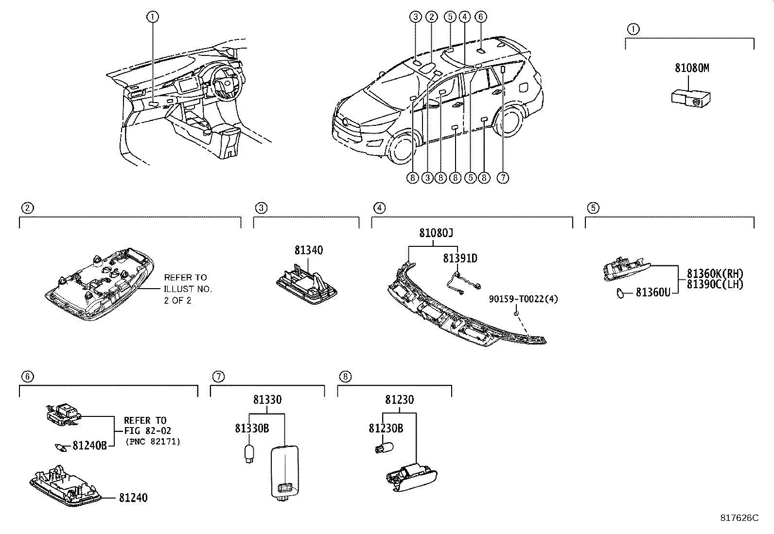 81230-0K010 LAMP ASSY, COURTESY product image