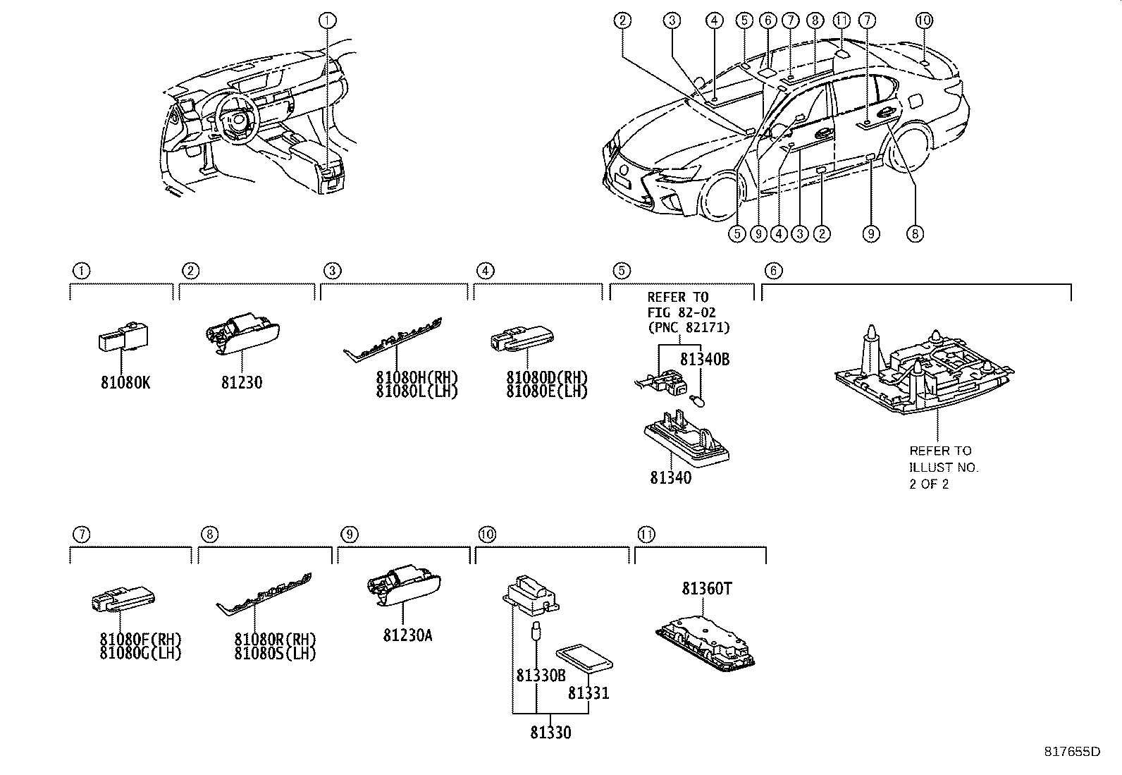 Toyota 81206-30221 LAMP ASSY, MAP