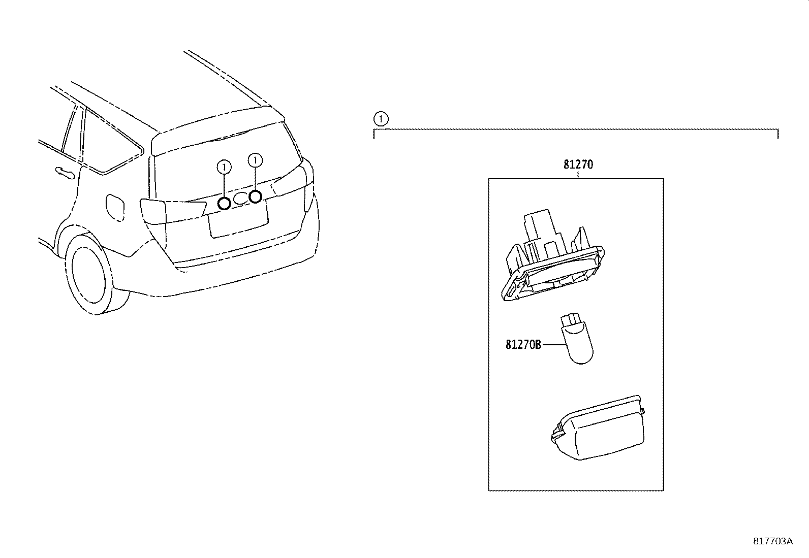 81270-0K100 LAMP ASSY, LICENSE PLATE product image