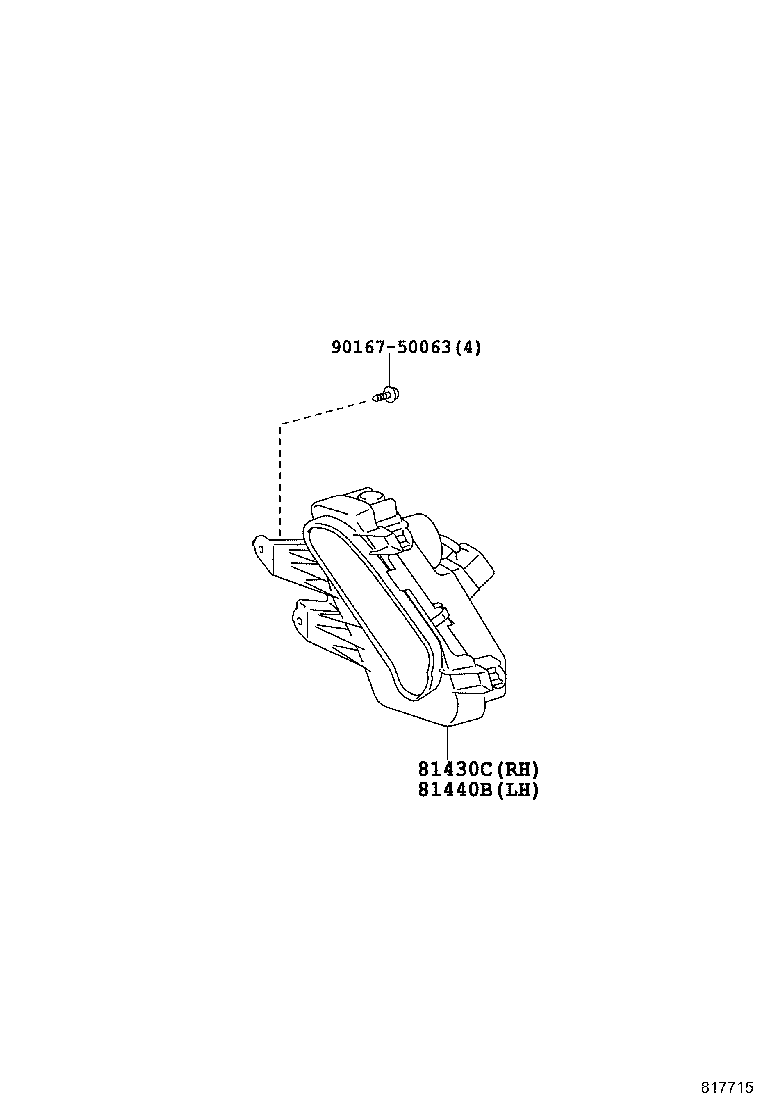 81430-02040 LAMP ASSY, DAYTIME RUNNING, RH product image