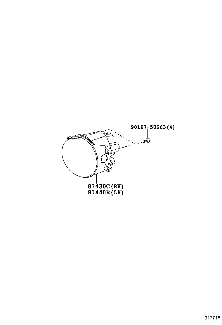 81430-52030 LAMP ASSY, DAYTIME RUNNING, RH product image