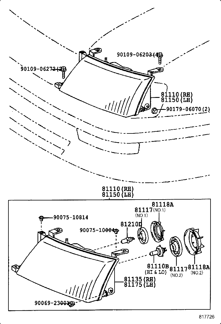 81130-AC020 UNIT ASSY, HEADLAMP, RH product image