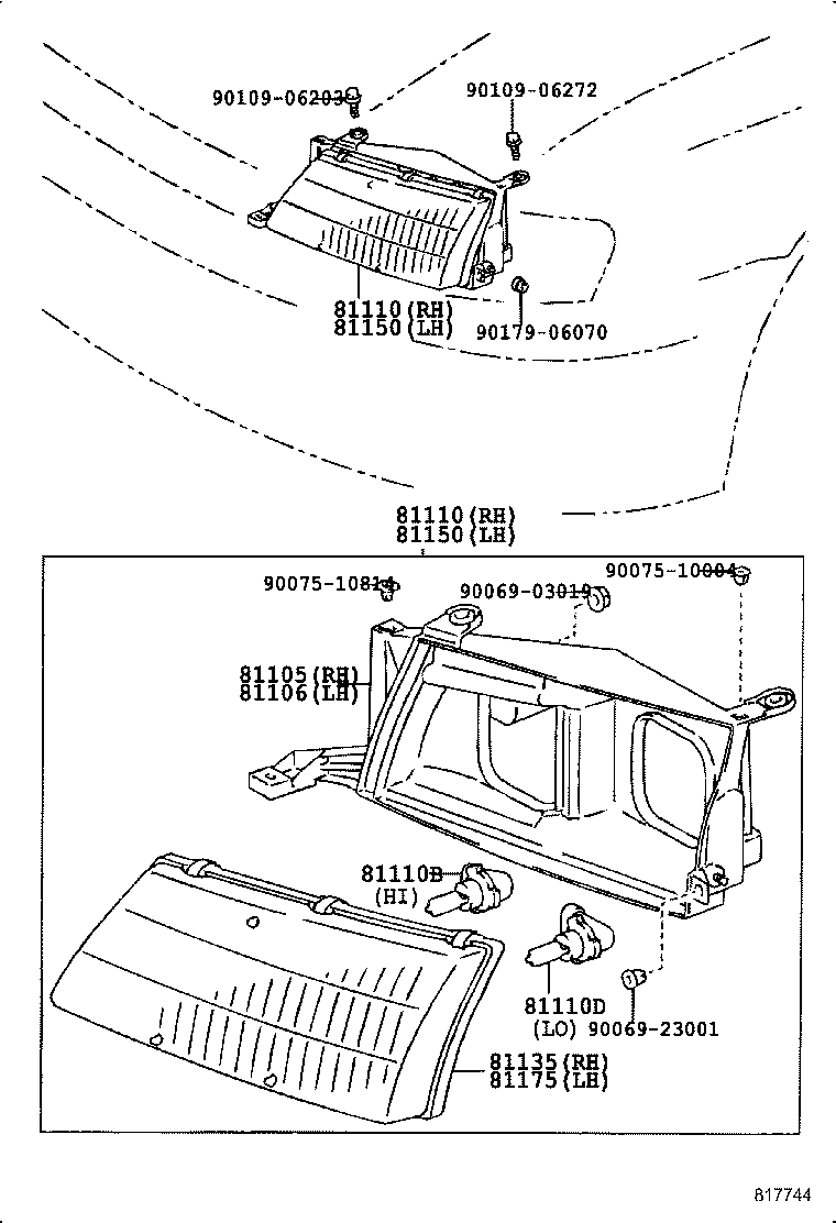 81150-AC010 HEADLAMP ASSY, LH product image