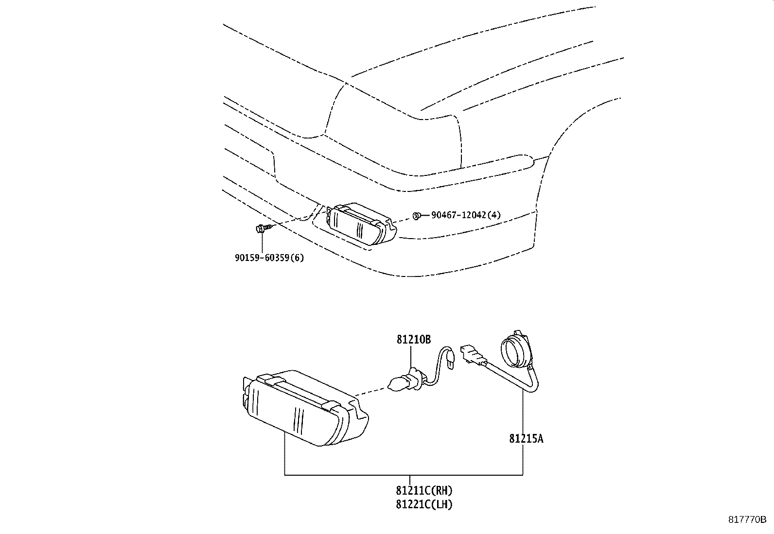 81215-43010 SOCKET & WIRE, FOG LAMP product image