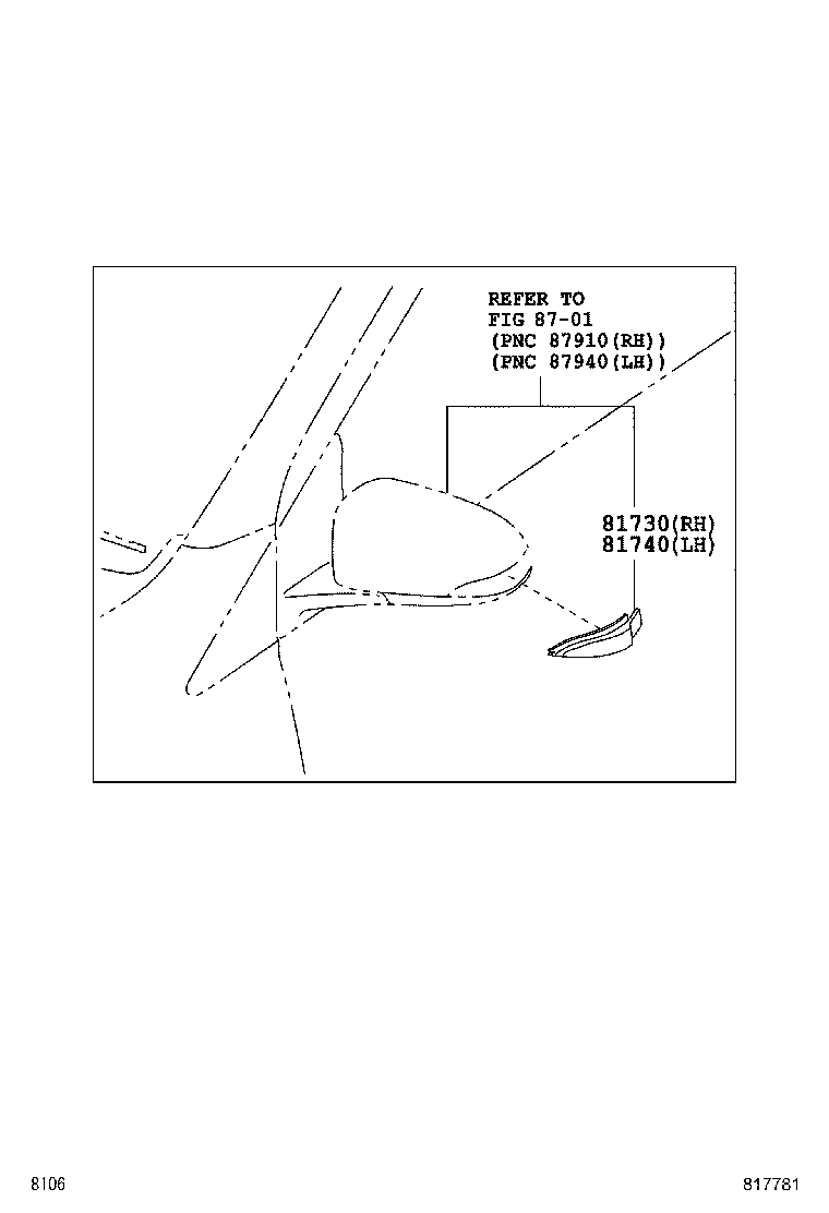 81740-BZ100 LAMP ASSY, SIDE TURN SIGNAL, LH product image