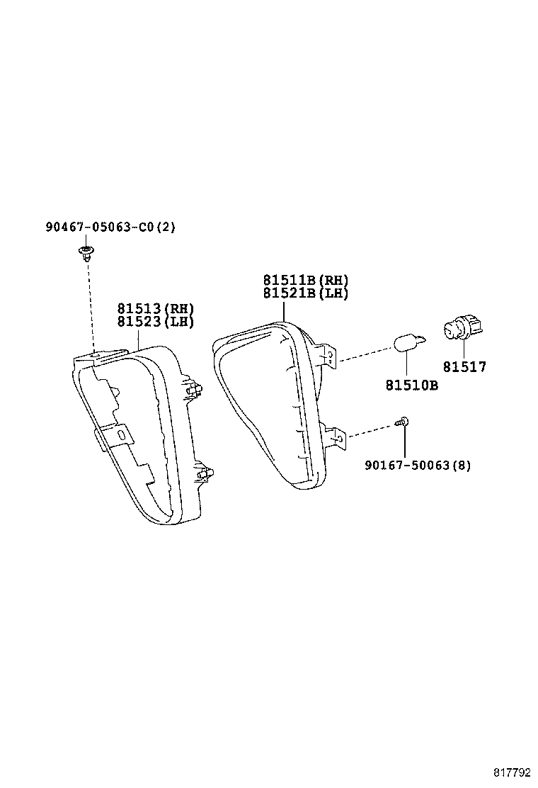 81482-06230 BRACKET, FRONT TURN SIGNAL LAMP, LH product image