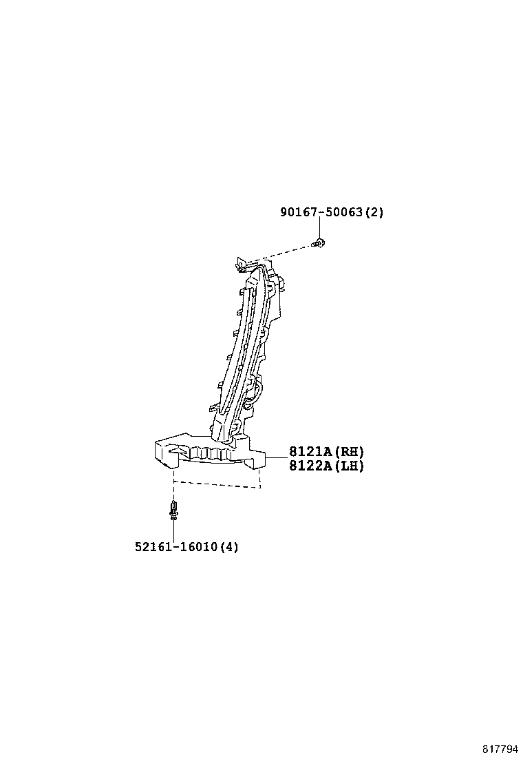 812B0-28010 LAMP, LED ILLUMINATION, LH product image