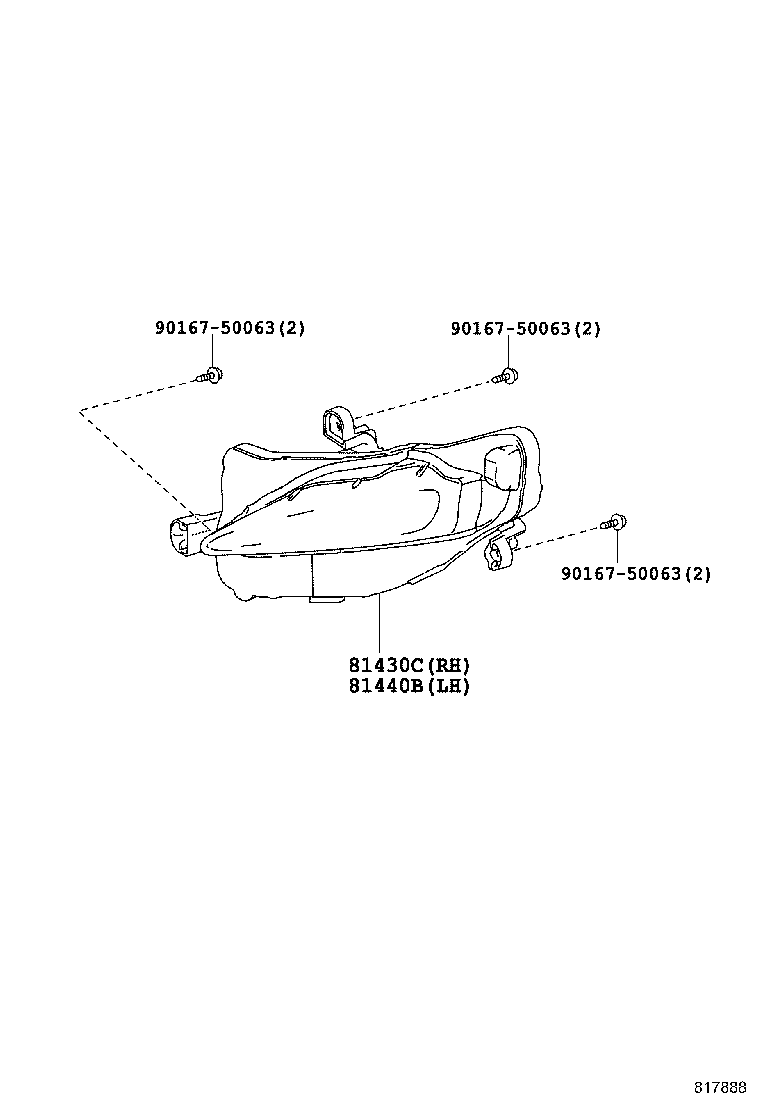 81440-02030 LAMP ASSY, DAYTIME RUNNING, LH product image