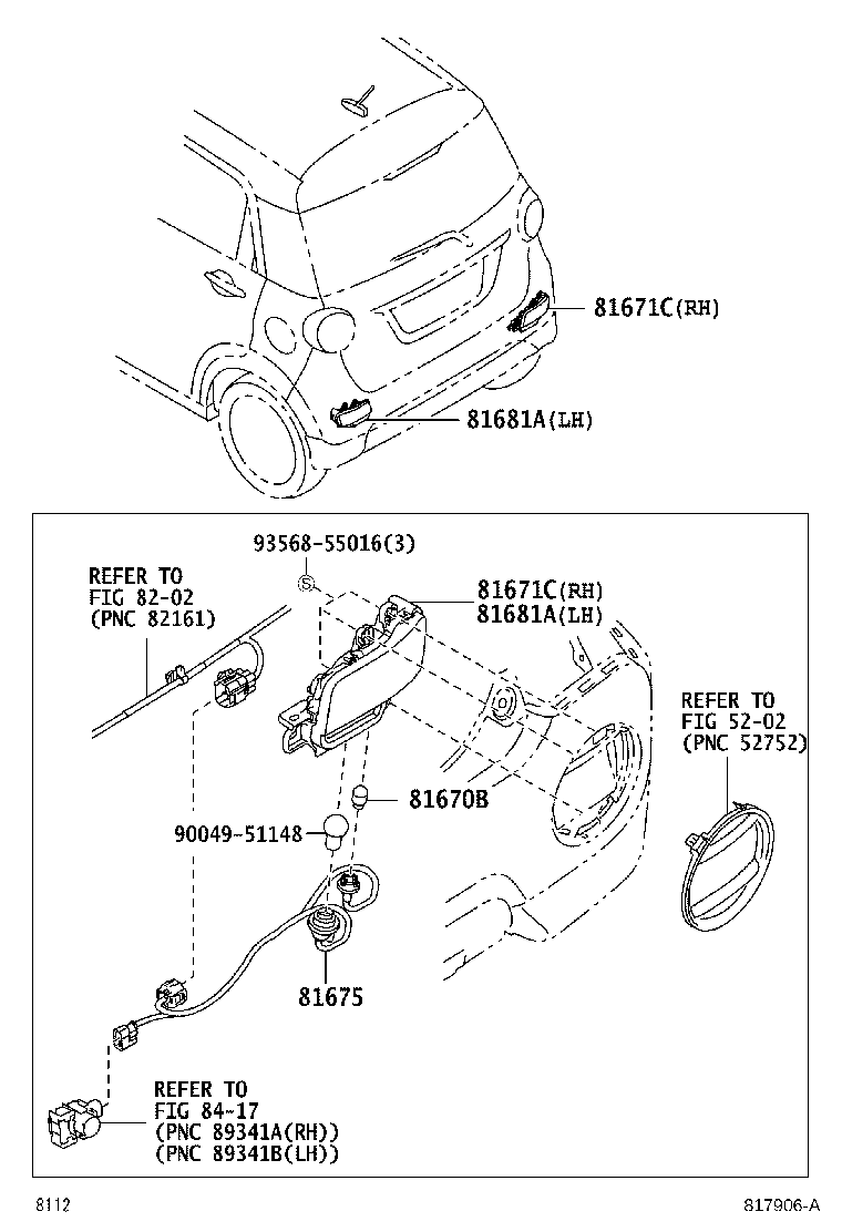 81675-B2010 SOCKET & WIRE, BACK-UP LAMP product image