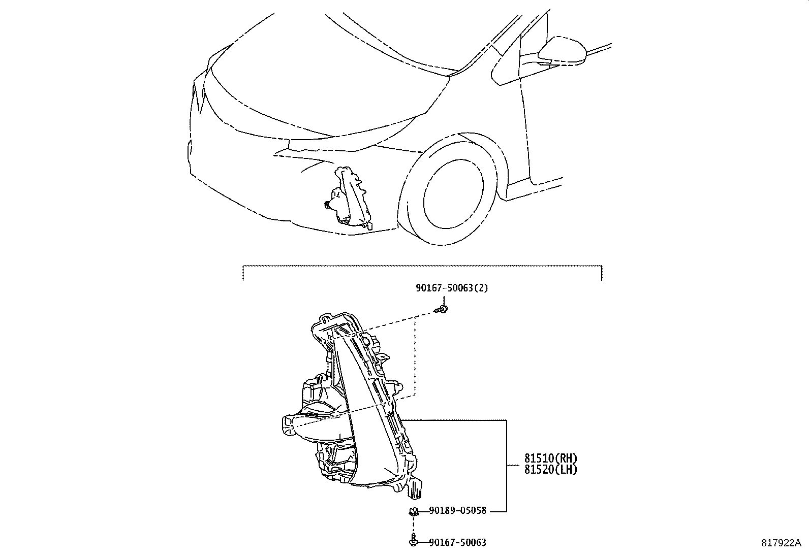 81520-47110 LAMP ASSY, FRONT TURN SIGNAL, LH product image