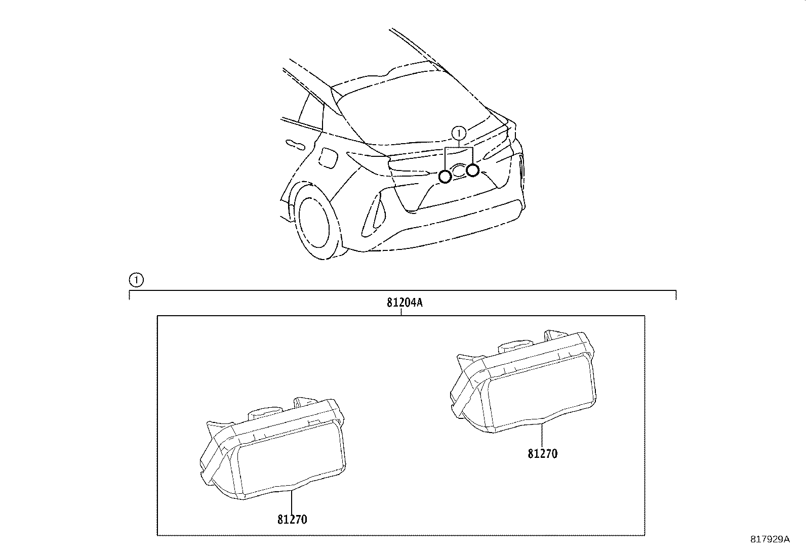 81204-33030 LAMP SUB-ASSY, LICENSE PLATE product image