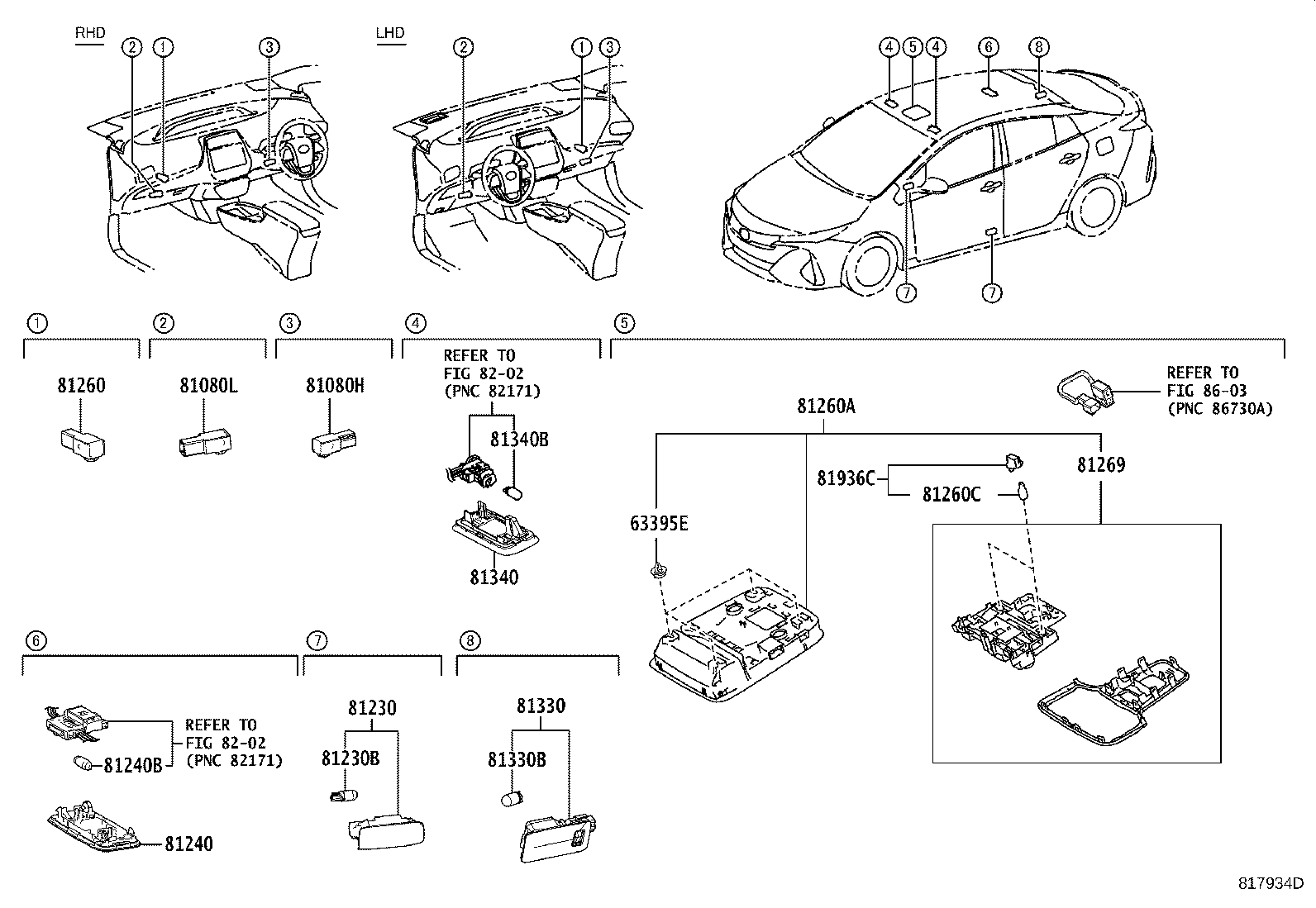 81206-47020 SWITCH, MAP LAMP product image