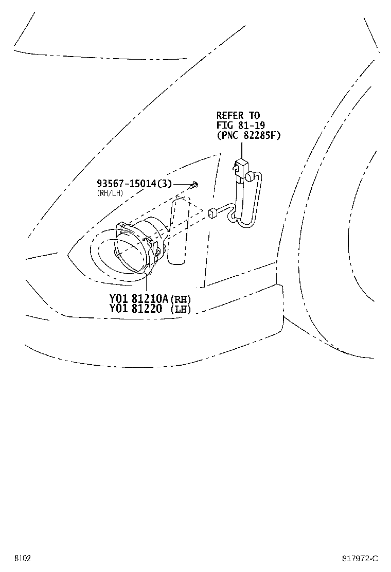82285-B1090 SOCKET & WIRE, FOG LAMP product image