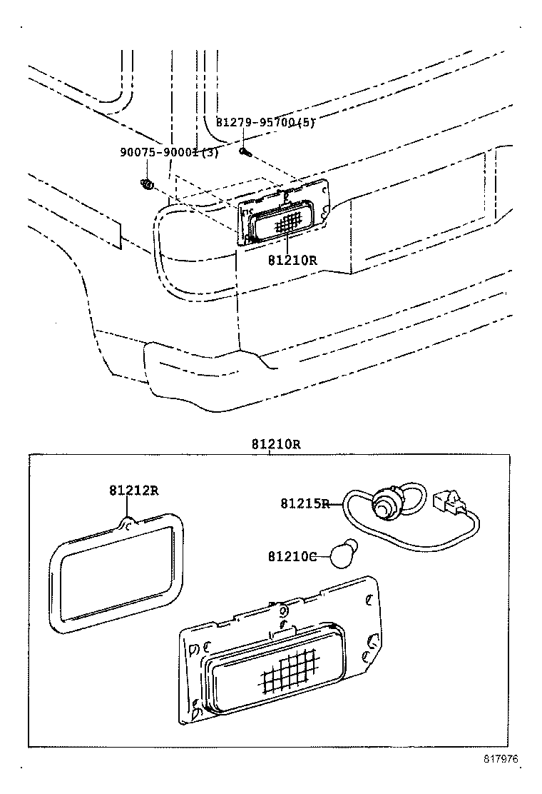 81215-28060 SOCKET & WIRE, REAR FOG LAMP product image