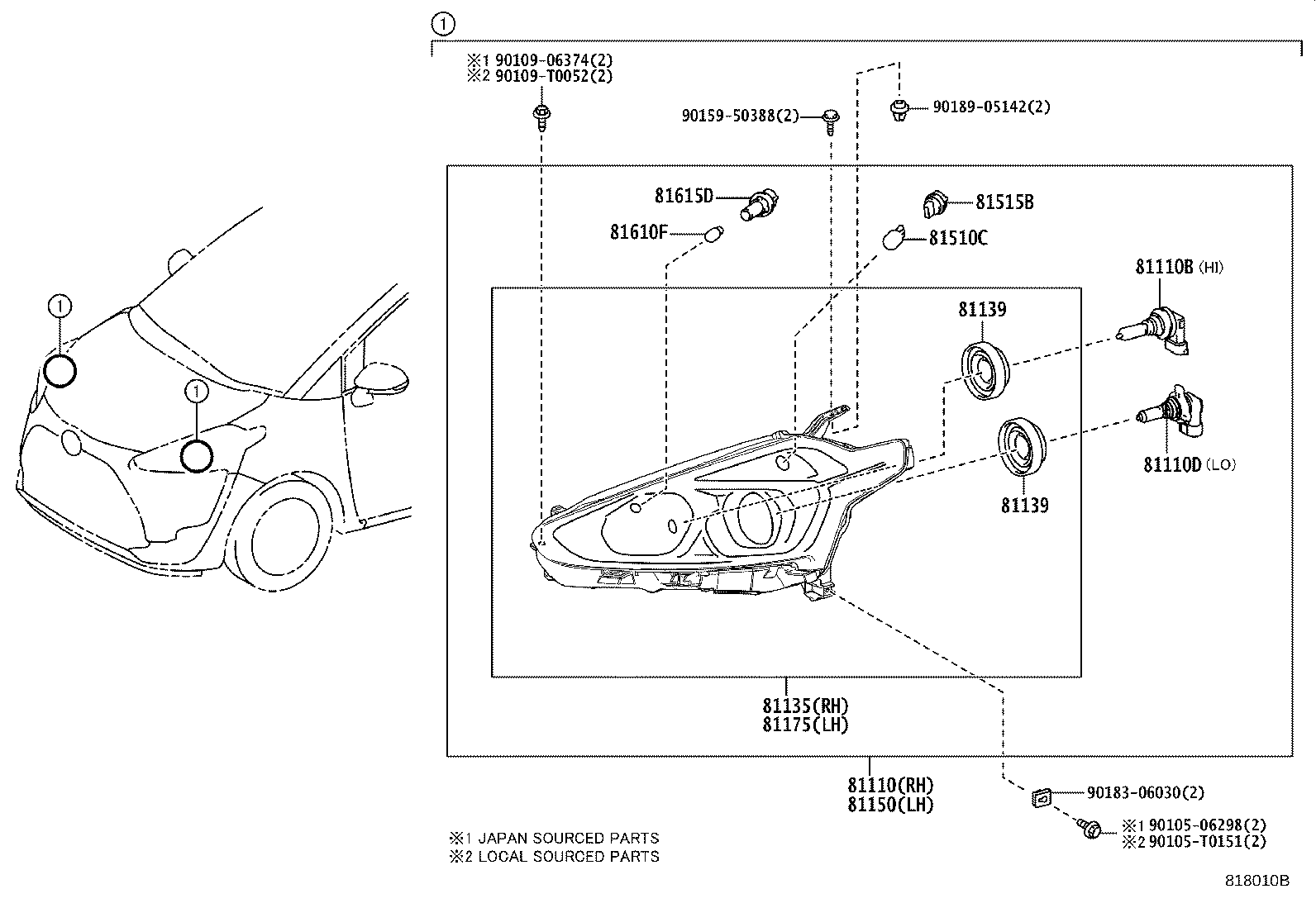 81110-0DP00 HEADLAMP ASSY, RH product image