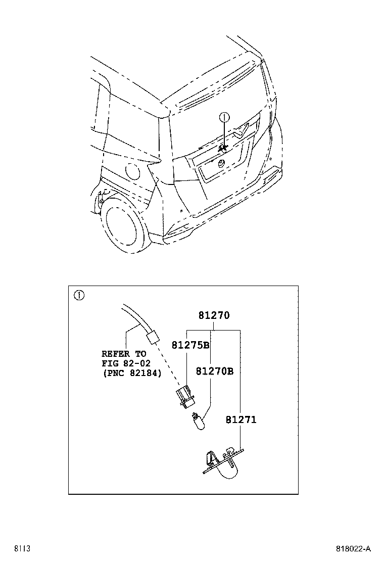 81270-B1100 LAMP ASSY, LICENSE PLATE product image