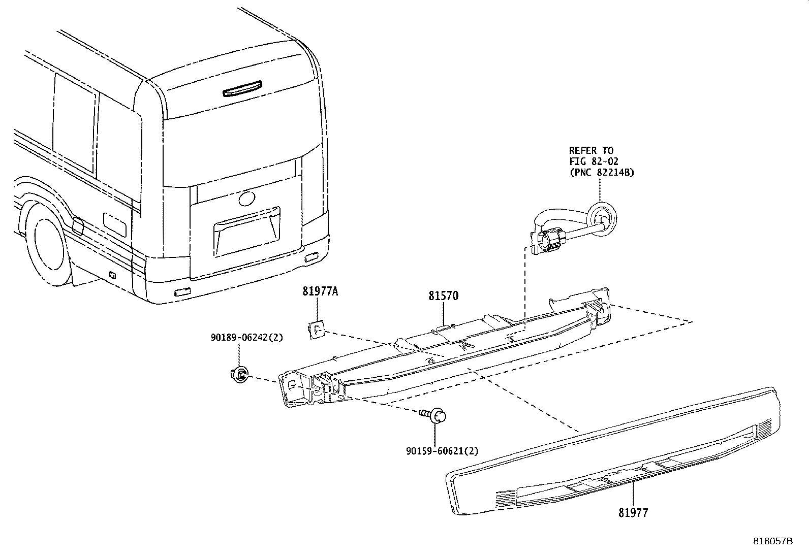 81570-36090 LAMP ASSY, CENTER STOP product image