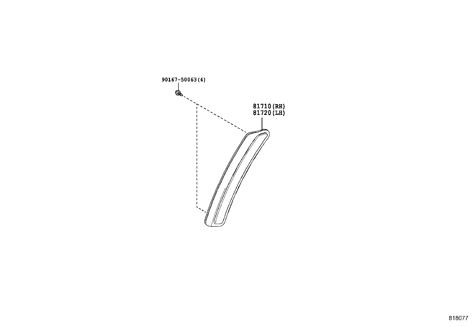 81720-11010 LAMP ASSY, FRONT MARKER, LH product image