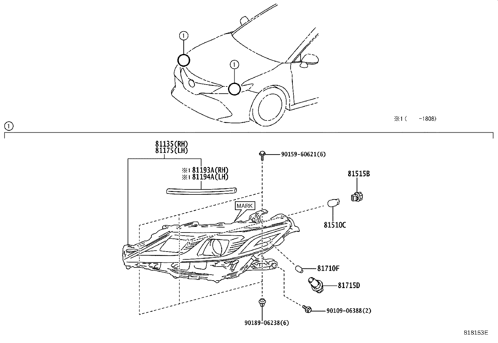 Toyota 81117-33D50 PROTECTOR, HEADLAMP, RH