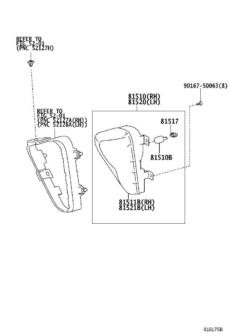 81520-33120 LAMP ASSY, FRONT TURN SIGNAL, LH product image