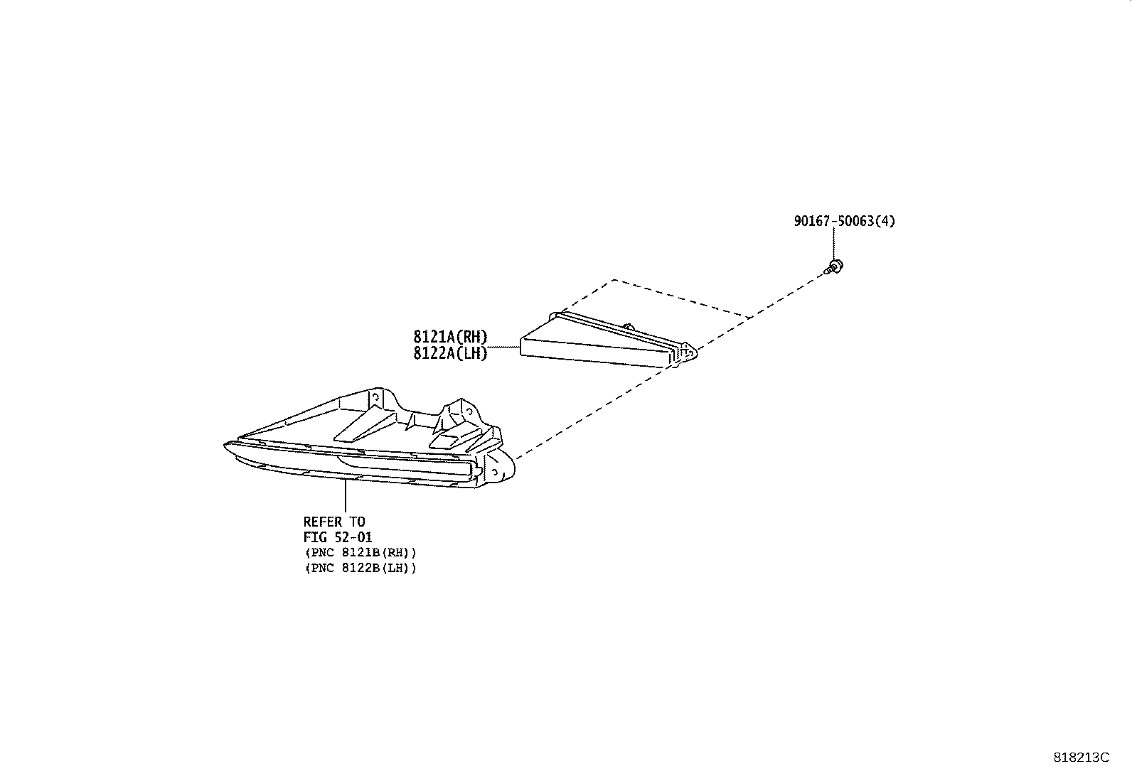 8121A-WY020 LAMP, LED ILLUMINATION, RH product image