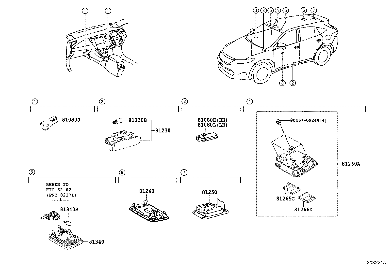 81360-48160 LAMP ASSY, ROOM, NO.2 product image