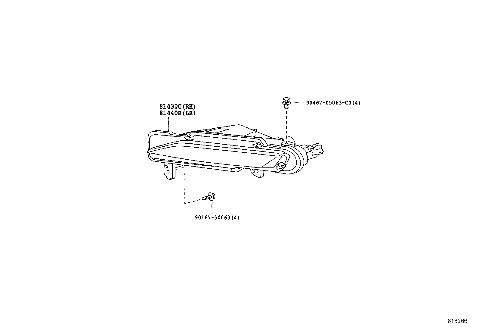 81430-52030 LAMP ASSY, DAYTIME RUNNING, RH product image
