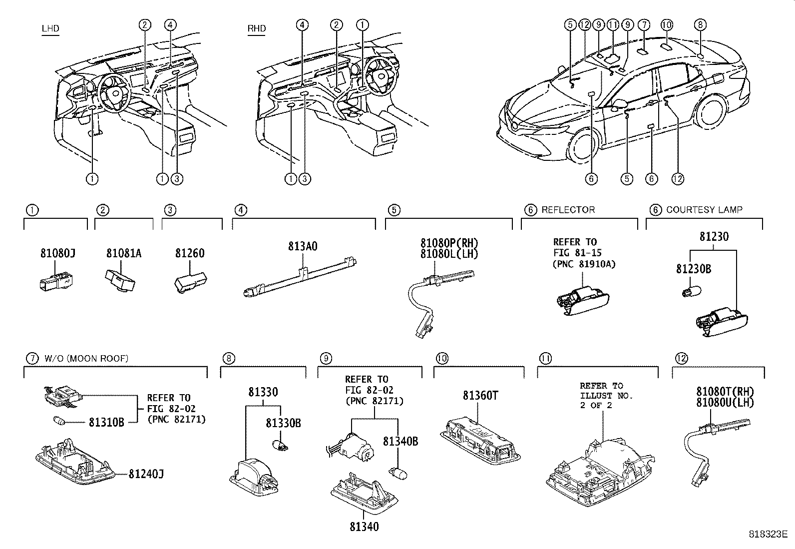 813A0-33010 LAMP ASSY, INSTRUMENT PANEL product image