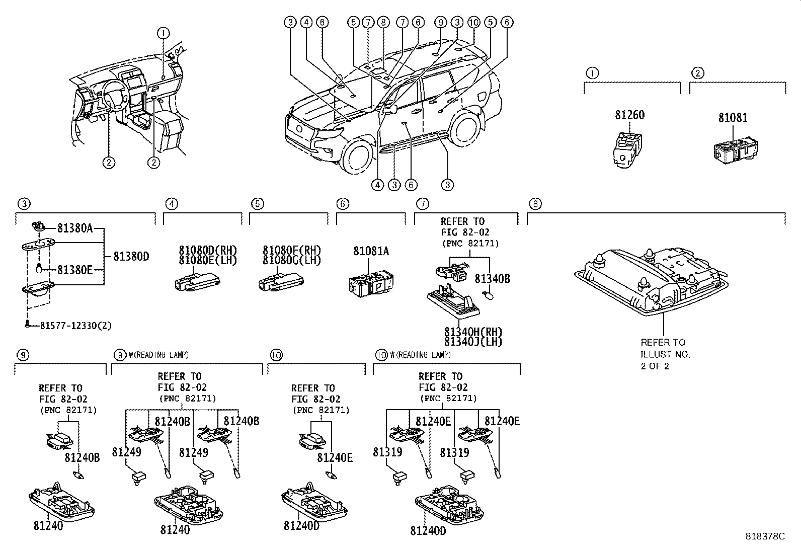 81380-0G010 LAMP ASSY, STEP product image