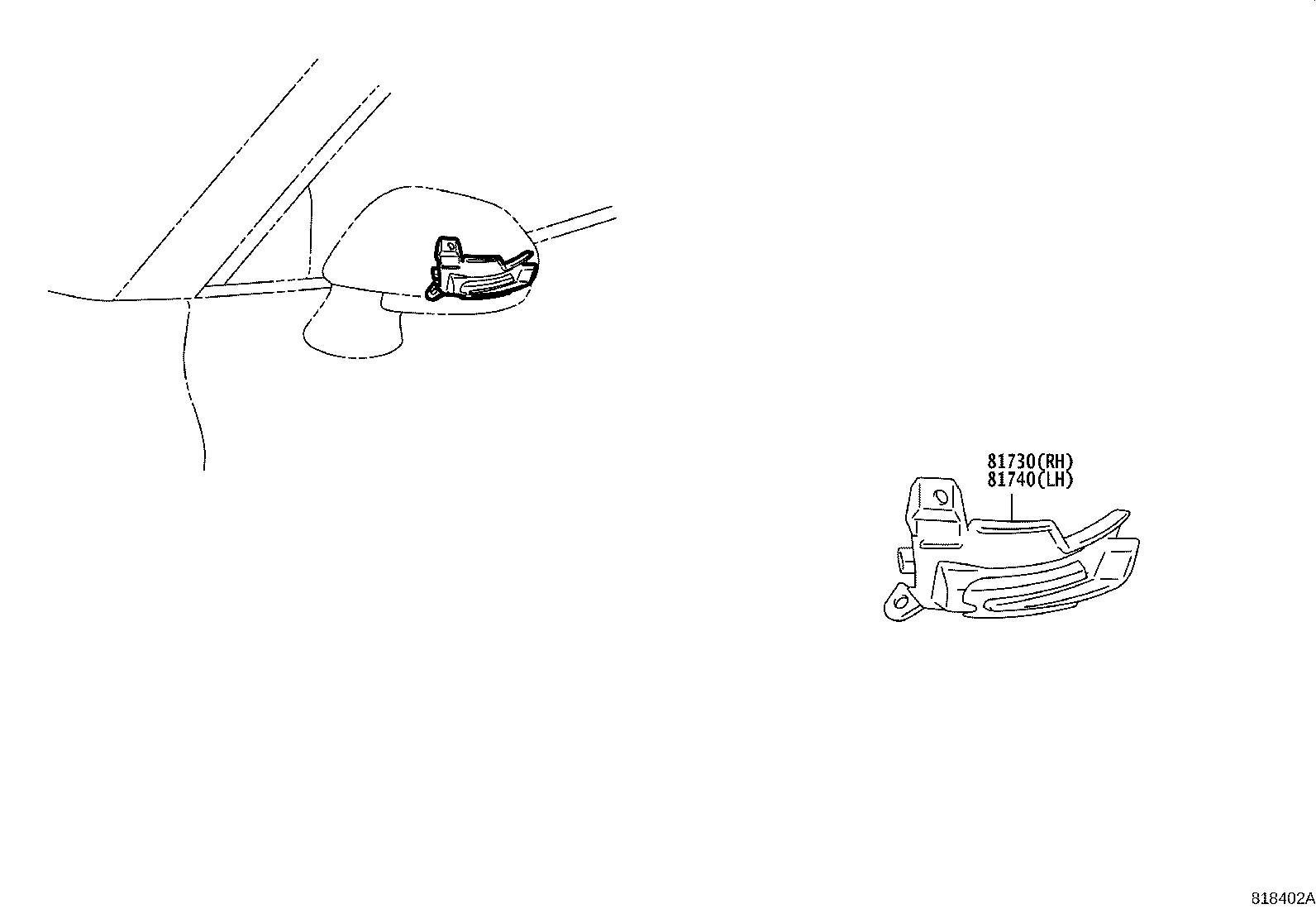 81730-06100 LAMP ASSY, SIDE TURN SIGNAL, RH product image