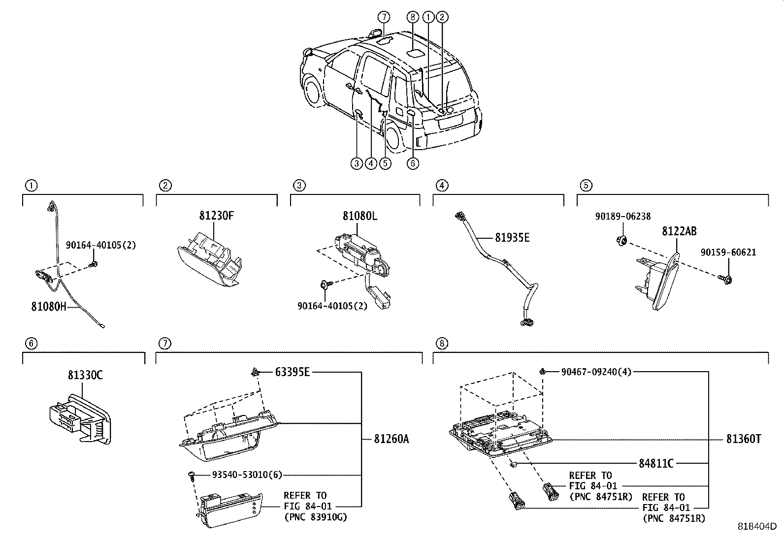81360-15030-B0 LAMP ASSY, SPOT product image