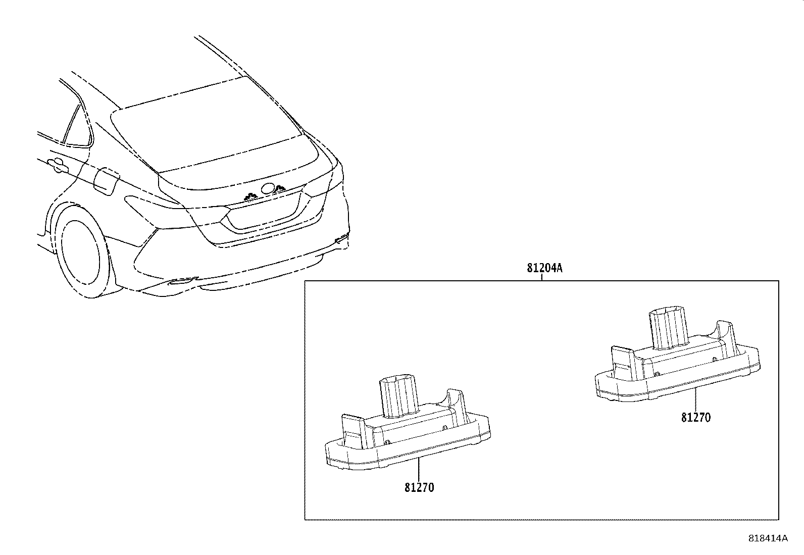 81270-06110 LAMP ASSY, LICENSE PLATE product image