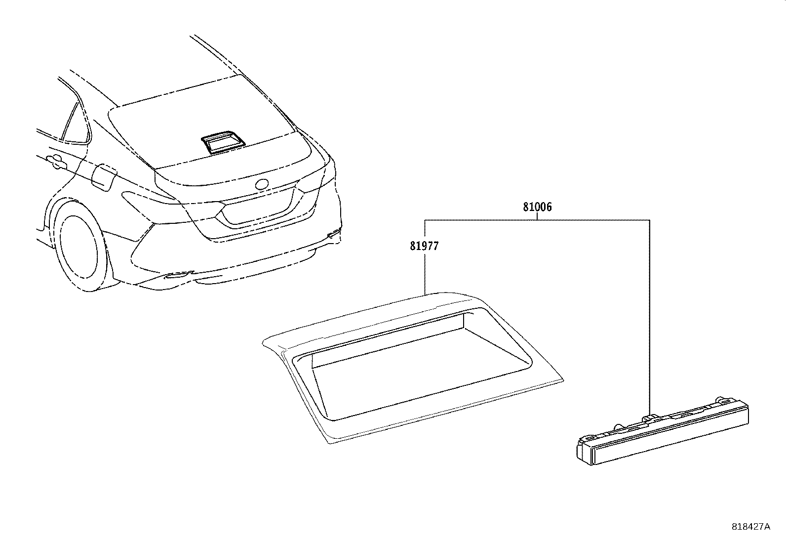 81006-06140-C0 LAMP SET, STOP CENTER product image