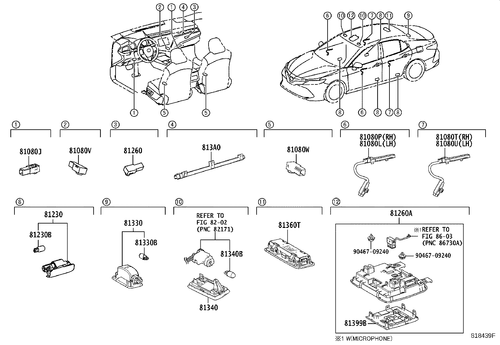 81080-06580 LAMP ASSY, INTERIOR ILLUMINATION, NO.2 product image