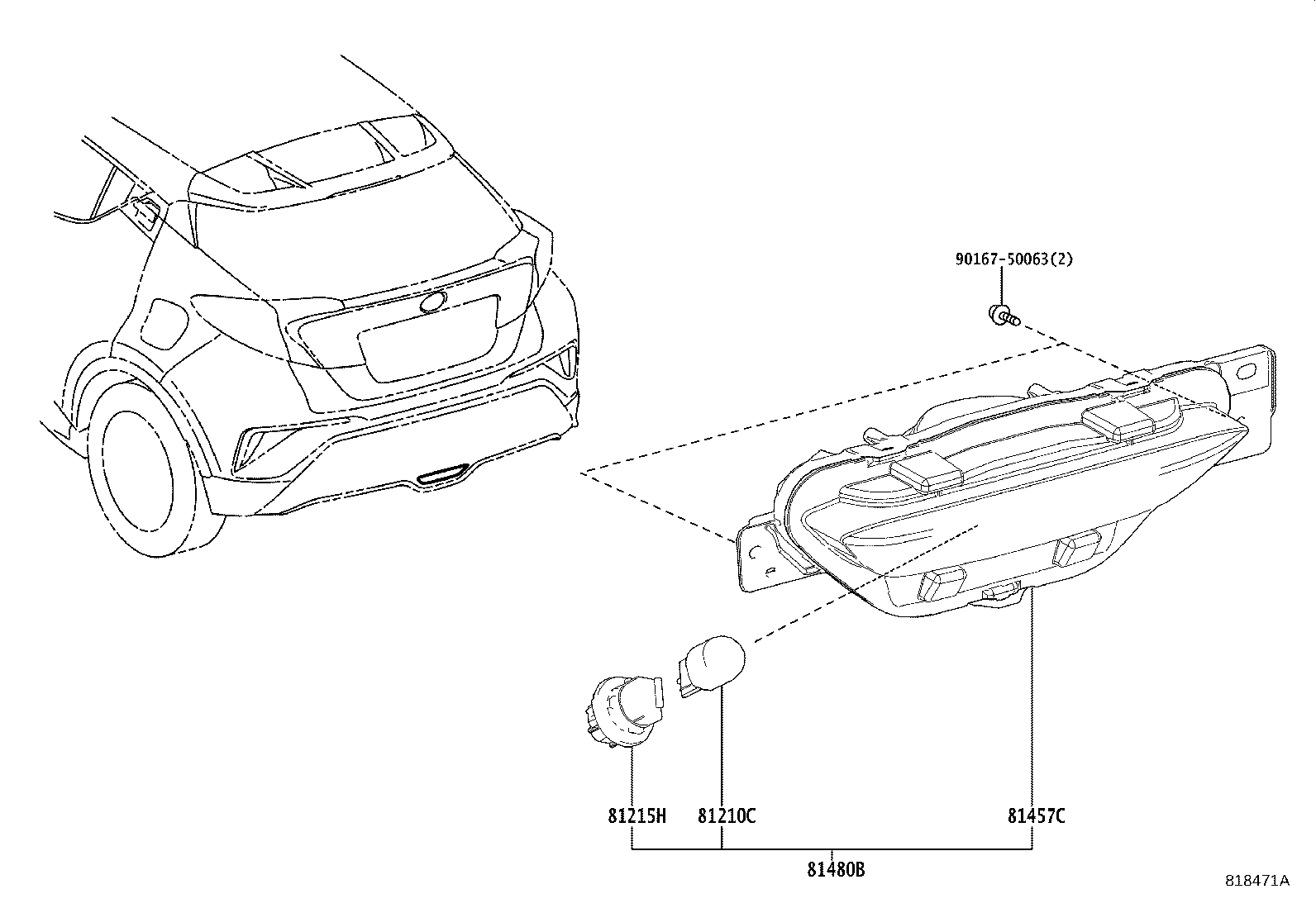 90075-60082 SOCKET, REAR FOG LAMP product image