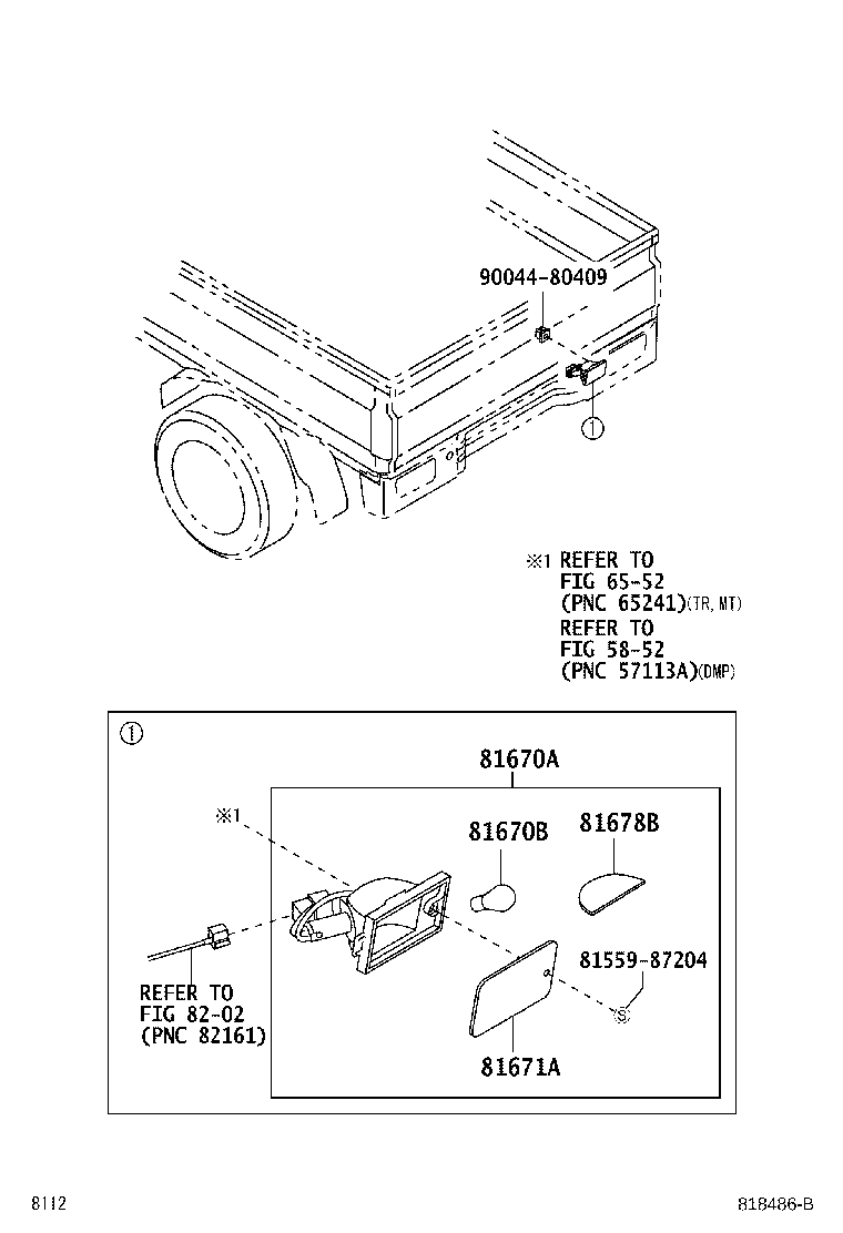 81670-87508 LAMP ASSY, BACK-UP product image