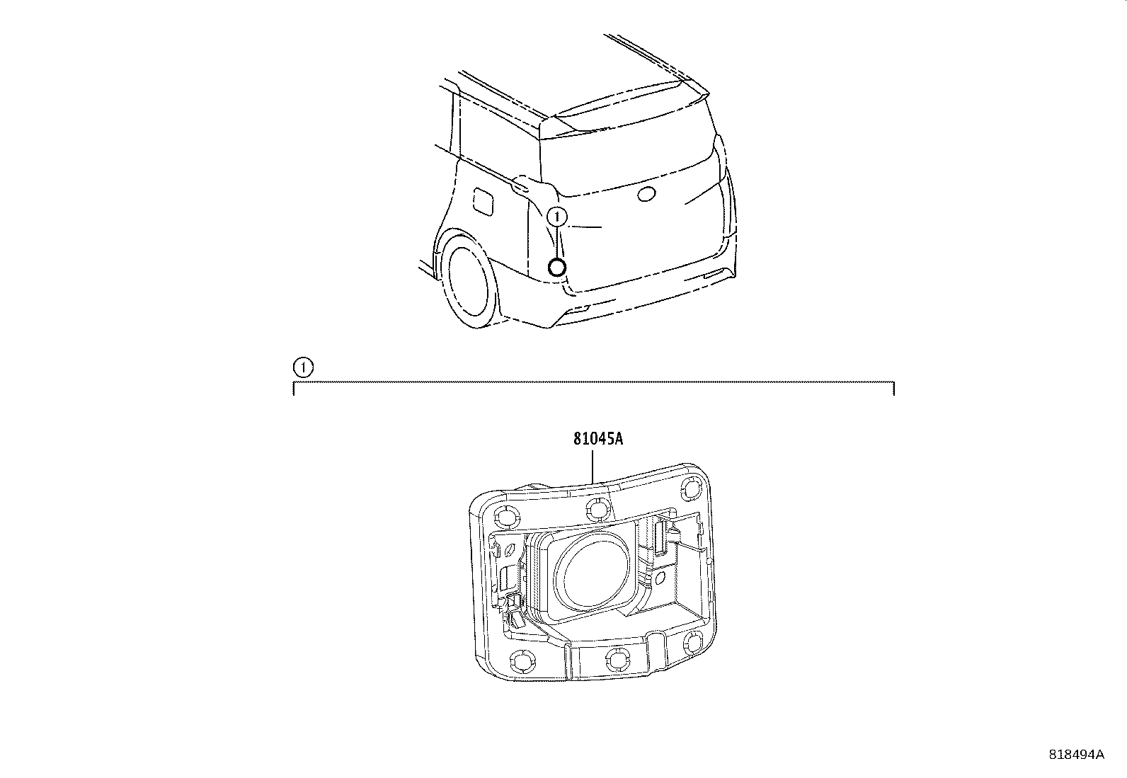81026-58070 LAMP SET, REAR FOG product image