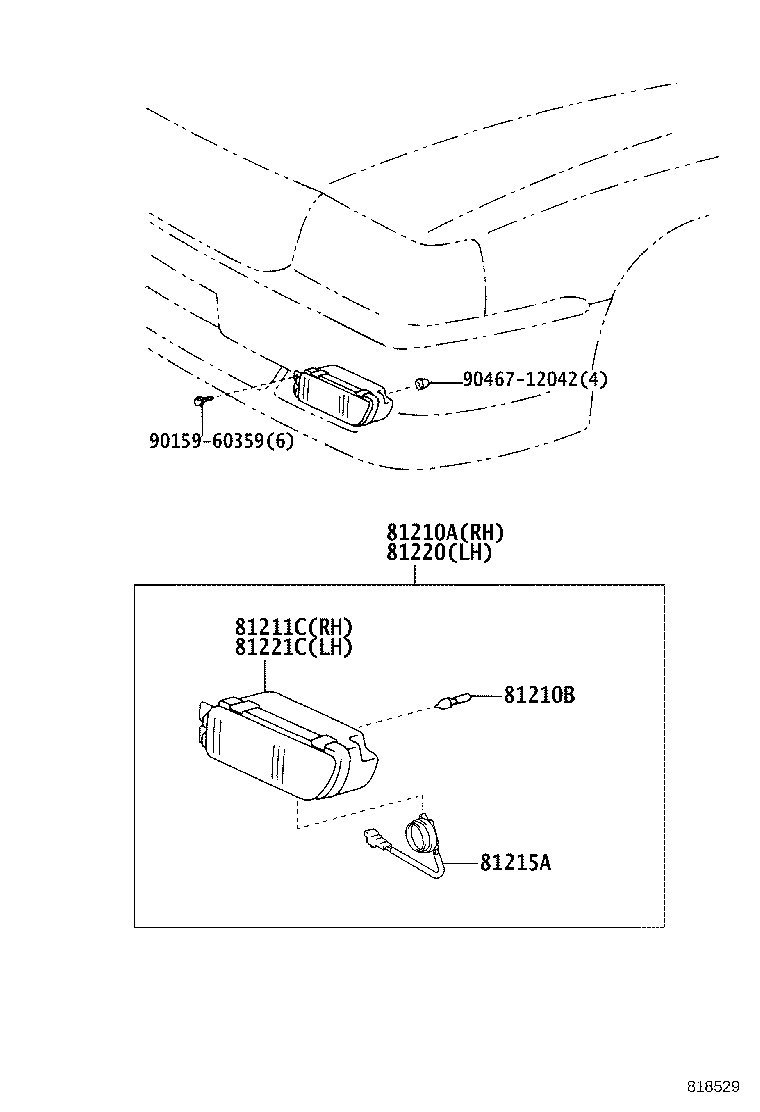 81215-43010 SOCKET & WIRE, FOG LAMP product image
