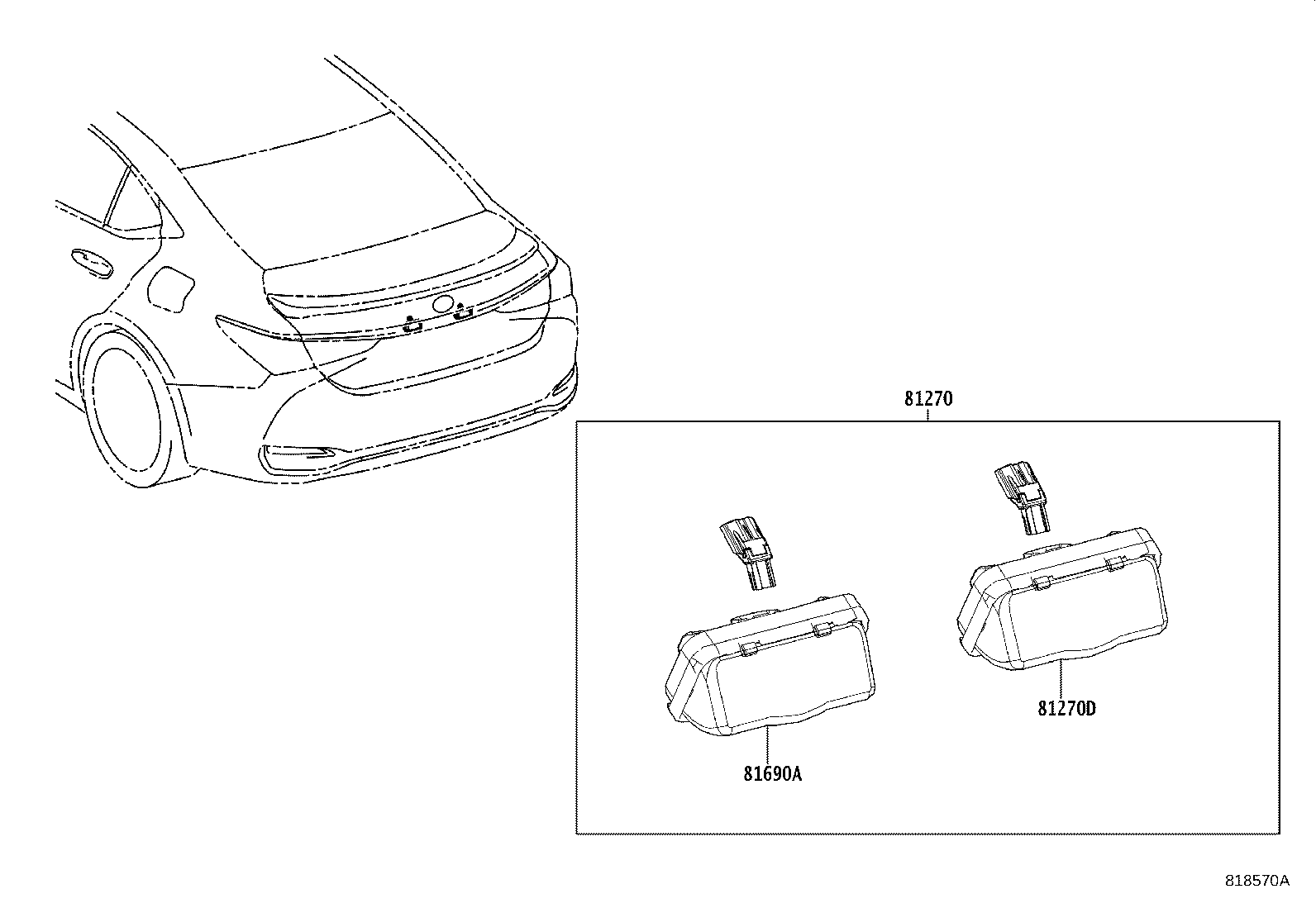 81204-33060 LAMP ASSY, LICENSE PLATE product image