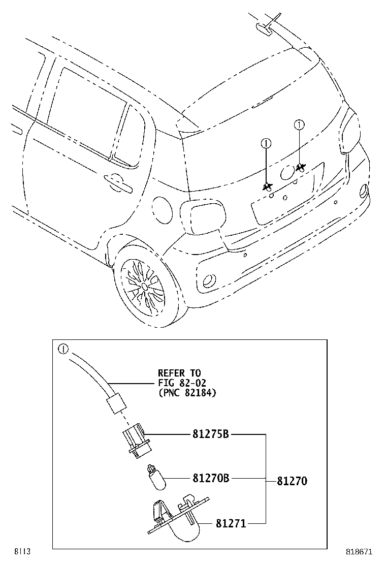 81271-B2010 LENS, LICENSE PLATE LAMP product image