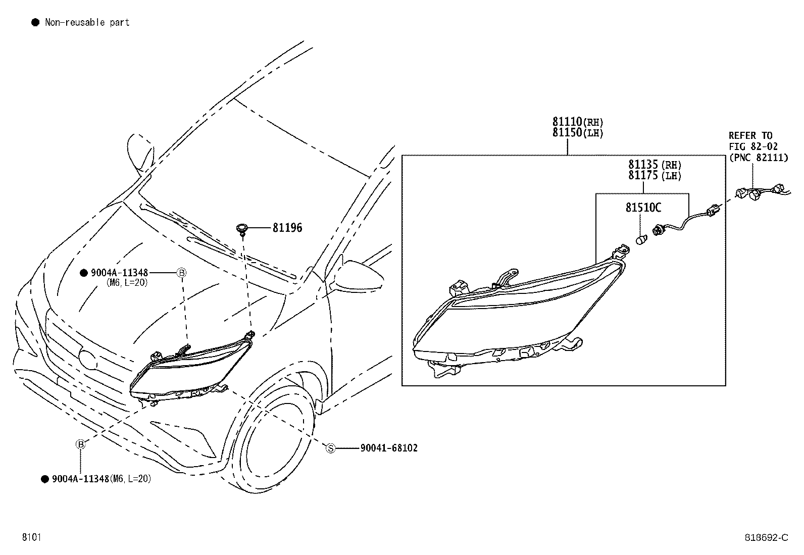 81150-BZ680 HEADLAMP ASSY, LH product image