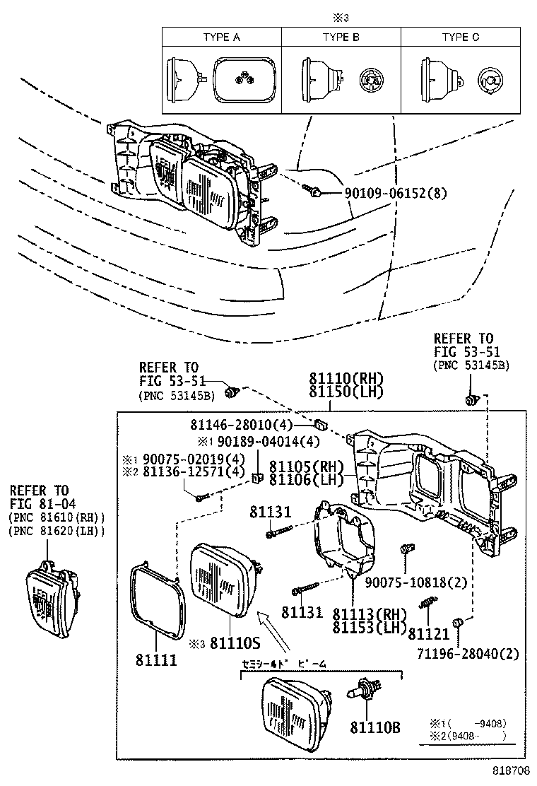81150-28490 HEADLAMP ASSY, LH product image