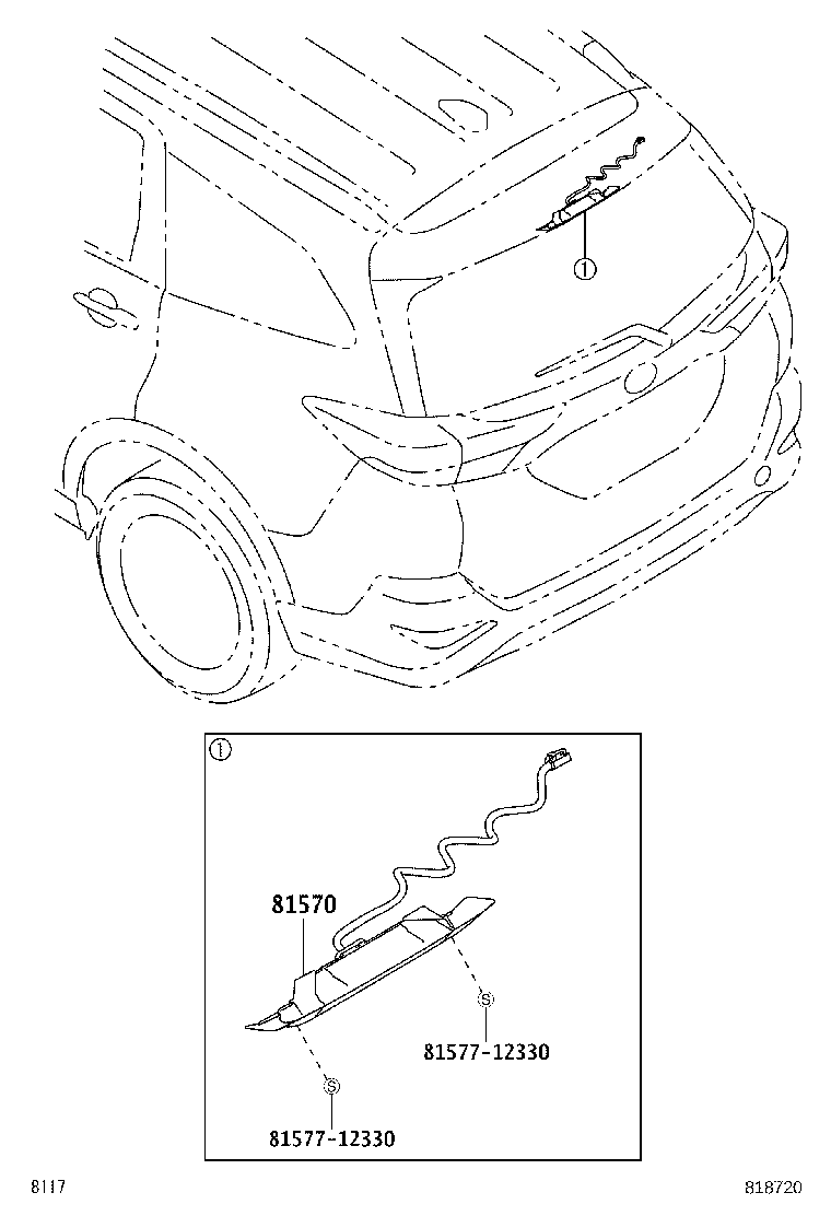 81570-BZ220 LAMP ASSY, CENTER STOP product image