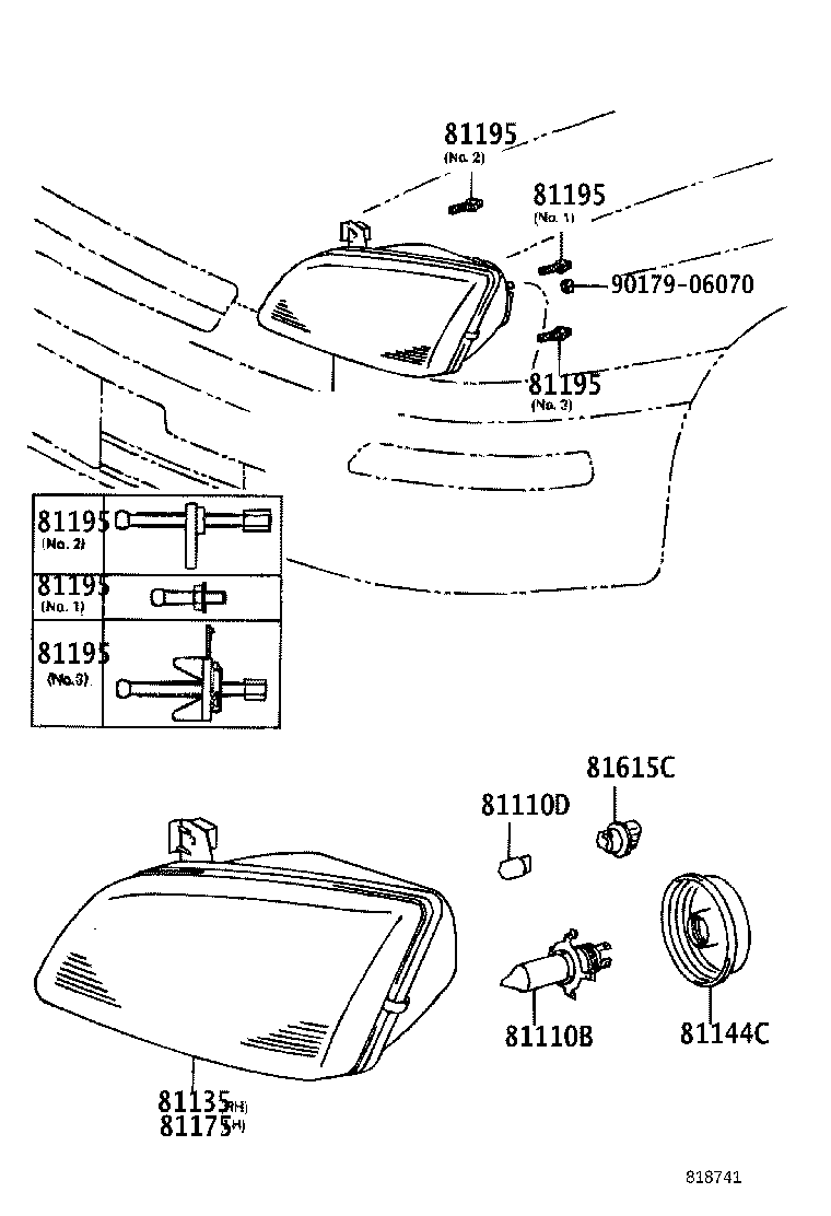 81130-10801 UNIT ASSY, HEADLAMP, RH product image