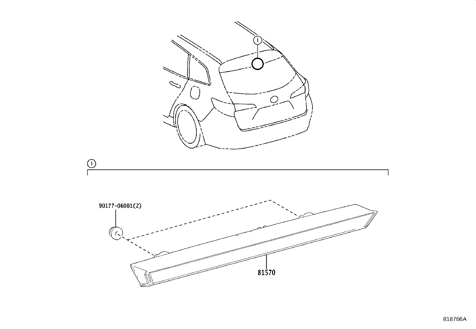 81570-02230 LAMP ASSY, CENTER STOP product image